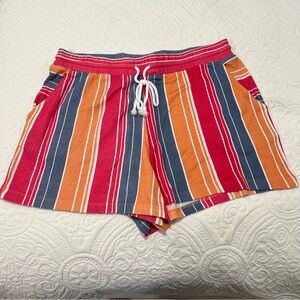 WORKSHOP REPUBLIC Women's Multicolored Striped Shorts SIZE Large EUC